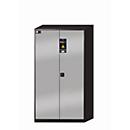 asecos CS-CLASSIC-F chemische opslagkast, scharnierende deuren, front asecos zilver, B 1055 x D 520 x H 1950 mm