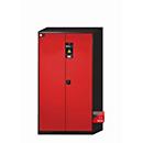 asecos CS-CLASSIC-F chemische opslagkast, scharnierende deuren, frontale verkeersrood, B 1055 x D 520 x H 1950 mm