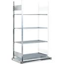 Asecos Gevaarlijke stoffen aanbbouwstelling REG-B 1054, B 1010 x D 525 x H 2000 mm, met opvangbakbodem 32 l en 4 stalen roosterlegborden