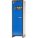 Asecos lithium-ion accu veiligheidskast type 90 ION-CORE-90, 4 legborden, B 599 x D 615 x H 1953 mm, antracietgrijs/ gentiaanblauw