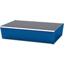 ASECOS pallet collecting bucket, steel, with grid, collection volume 200 l, W 815 x D 1235 x H 255 mm, lacquered