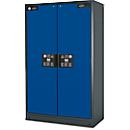 Asecos veiligheidskast type 90 Asecos, B 1193 x D 615 x H 1953 mm, gentiaanblauw