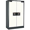 Asecos veiligheidskast type 90 Asecos, B 1193 x D 615 x H 1953 mm, zuiver wit