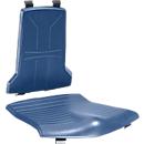 Asiento acolchado para silla de taller bimos SINTEC/SINTEC 2, desmontable, espuma integral, resistente a aceite y grasa, azul