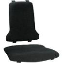 Asiento acolchado para silla de taller bimos SINTEC/SINTEC 2, desmontable, textil, transpirable, negro