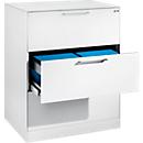 ASISTO C 3000 filing cabinet, 3 drawers, 2 shelves, W 800 mm, white/white