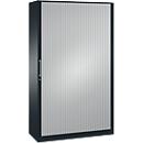 ASISTO C 3000 roller shutter cabinet, 5 filing heights, W 1200 mm, anthracite/aluminium silver
