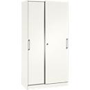 ASISTO C 3000 sliding-door cabinet, 5 filing heights, lockable, 1000 mm wide, white/white