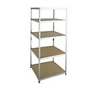 Assembled heavy-duty shelving, complete shelving, with 5 shelves, 2200 x 920 x 600 mm, galvanized