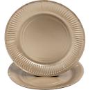 Assiettes en carton Pronappe, Ø 230 mm, carton, or, 10 pièces