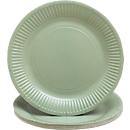 Assiettes en carton Pronappe, Ø 230 mm, carton, vert olive, 20 pièces