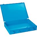 Assortimentskoffer ADB, leeg, zonder tussenschotten, afsluitbaar, met handvat, B 335 x D 230 x H 50 mm, staal &amp; ABS kunststof, hemelsblauw RAL 5012