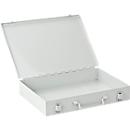Assortimentskoffer ADB, leeg, zonder tussenschotten, afsluitbaar, met handvat, B 335 x D 230 x H 50 mm, staal &amp; ABS kunststof, lichtgrijs RAL 7035
