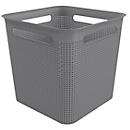 Aufbewahrungsbox Rotho BRISEN, Volumen 18 l, quadratisch, Lochstruktur, stapelbar, ohne Deckel, L 291 x B 291 x H 281 mm, Recycling-PP, anthrazit