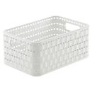 Aufbewahrungskorb Rotho COUNTRY, Volumen 4 l, Format A6+, stapelbar, ohne Deckel, L 237 x B 158 x H 108 mm, PP, weiss