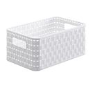 Aufbewahrungskorb Rotho COUNTRY, Volumen 6 l, Format A5, stapelbar, ohne Deckel, L 280 x B 185 x H 126 mm, PP, weiss