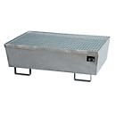 Auffangwanne BAUER AM-2, mit Gitterrost, Stahl, 225 l, B 1200 x T 800 x H 415 mm, verzinkt