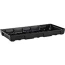 Auffangwanne für Kleingebinde CEMO 10/5, Volumen 27 l, für Regalfachmaß 1000 x 500 mm, ohne Gitterrost, mit Zulassung, stapelbar, Polyethylen, schwarz