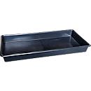 Auffangwanne für Kleingebinde, Volumen 86 l, stapelbar, B 1200 x T 600 x H 120 mm, Polyethylen, schwarz