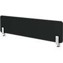 Auftischwand Modus, mit Adapter, 25 mm stark, B 1600 x H 400 mm, schwarz