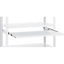 Auszugboden ORDO Professional, Teleskopschienen-Vollauszug, höhenverstellbar, Tragkraft 60 kg, B 750 mm x T 400 mm, verkehrsweiß RAL 9016