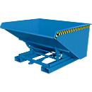 Automatische kantelbak Bauer type 4A 900, 3 ontgrendelingspunten, afrolsysteem, capaciteit 0,9 m³, tot 1000 kg, lichtblauw RAL 5012