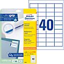 AVERY Doelvorm Universele etiketten 4780, 48,5 x 25,4 mm, 1000 + 200 stuks.