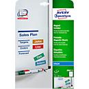 Avery magnetische etiketten J8867-5, voor etikettering, herbruikbaar, metaal, mat wit, 78 210 x 297 mm, 5 st.