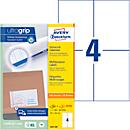 AVERY Zweckform 3483-200 Étiquettes universelles, ultragrip, 105 x 148 mm, DP INTERNETMARKE approprié