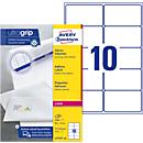 Avery Zweckform address labels L7173-100, with ultragrip, suitable for laser printers, 99.1 x 57 mm, 1000 pieces/100 A4 sheets, 100 % FSC® paper, white