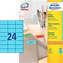 Avery Zweckform Etiketten 3449, 70 x 37 mm, 2400 Stück, blau