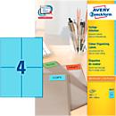 Avery Zweckform etiketten 3457, 105 x 148 mm, 400 stuks, blauw