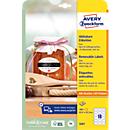 Avery® Zweckform Etiketten 5087, Format A4, ablösbar, druckergeeignet, 63,5 x 42,3 mm, 10 Bogen mit 180 Stück, FSC®-Papier, oval, weiß