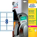 Avery Zweckform Etiketten L7914-10, ultraresistent, geeignet für Laserdrucker, 99,1 x 67,7 mm, 80 Stück/10 A4-Bogen, Polyethylen-Folie, weiß