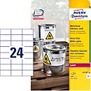Avery Zweckform folie-etiketten, weerbestendig, voor binnen- en buitengebruik, 70 x 37 mm