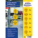 AVERY® Zweckform kleefetiketten 49400 Corona, ontwerpen speciaal voor de detailhandel, beschrijfbaar, rond, geel, 12 st.