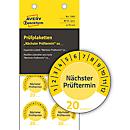Avery Zweckform testbadges volgende datum 20xx, Ø 30 mm, PVC-folie op papier, geel