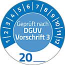Avery Zweckform testbadges volgens DGUV 3 jaar 20xx, Ø 30 mm, PVC-folie op papier, blauw