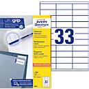 AVERY Zweckform Universal-Etiketten 3421, ultragrip, 70 x 25,4 mm, 3300 Stück