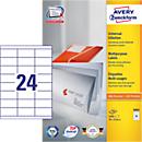 AVERY Zweckform Universal-Etiketten 3664, ultragrip, 70 x 33,8 mm, 2400 Stück