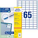 AVERY Zweckform universal labels 3666-200, ultragrip, 38 x 21.2 mm, 13000 + 1300 pieces