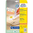 Avery Zweckorm&reg; étiquettes enlevables blanches, non permanentes