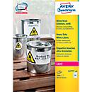 AVERY&reg; Zweckform Wetterfeste Folien- Etiketten L4773- 100, 63,5 x 33,9 mm, permanent, weiß
