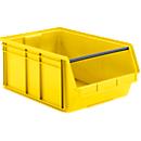Bac à bec avec barre de support SSI Schäfer LF 743, polypropylène, L 715 x l 470 x H 300 mm, 74 l, jaune