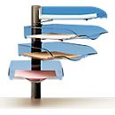 Bac à courrier CopySwinger- format A4 - 4 bacs - support anthracite