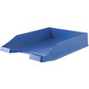 Bac à courrier KARMA, DIN A4/C4, plastique, empilable, stable, L 255 x P 348 x H 65 mm, bleu