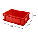 Bac à empiler EURO EF 4120 - L 400 x l. 300 x H 120 mm - 10,1 l - rouge