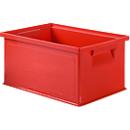 Bac à empiler série 14/6-3 , en polypropylène, avec poignée encastrée, L 310 x l. 210 x H 145 mm, 7 L, rouge