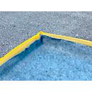 Bac à filtres, pour huile/graisse/carburants, capacité 5,7 l, pliable et empilable, avec tissu filtrant, L 1066 x P 762 x H 76 mm, PVC, jaune