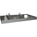 Bac conteneur CW 3, acier, pour conteneur mobile jusqu'à 10 m³, angle d’inclinaison 5 °, 3300 x 2030 x 560, RAL7005